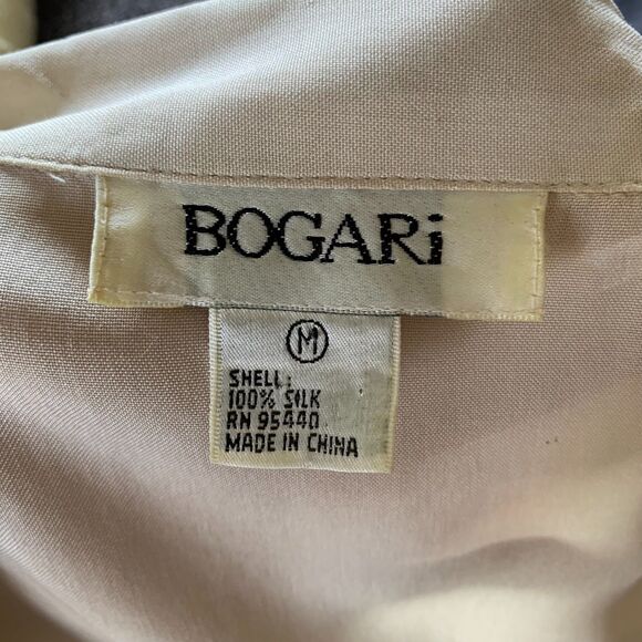 Vintage Cream Silk Collared Sleeveless Button Up with Mother of Pearl Buttons - Picture 5 of 5